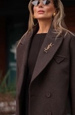 YVES SAINT LAURENT SPILLA GRANDE IN ORO ANTICO YSL