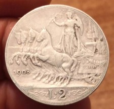 2 Lire 1908 Quadriga Veloce