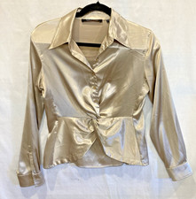 Blusa champagne oro con