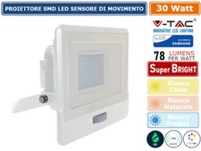 V-TAC VT-138S FARO SMD LED SAMSUNG 30W IP65 SENSORE DI MOVIMENTO E CREPUSCOLARE