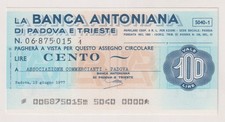 Miniassegni banca antoniana - banca,