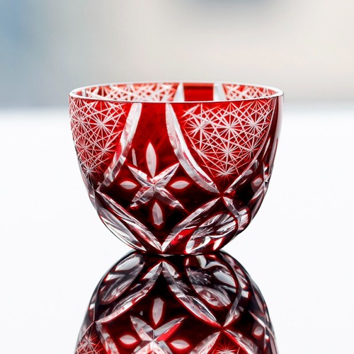 Tazza vetro rossa edo - vetro,