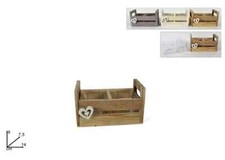 Set 3pz PORTA CANDELE LEGNO