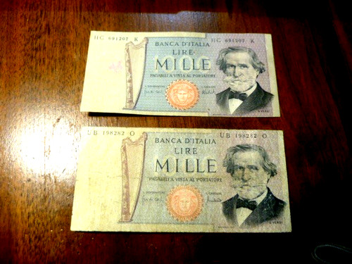 Italia 1969 banconota - italia, 1000