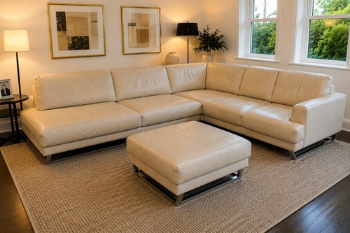 Roche bobois leather sectional - roche,