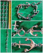 Bracciale VINTAGE❗️anni 70 ACCIAIO INOX regolabile ANCORA⚓MARINA❗️ 