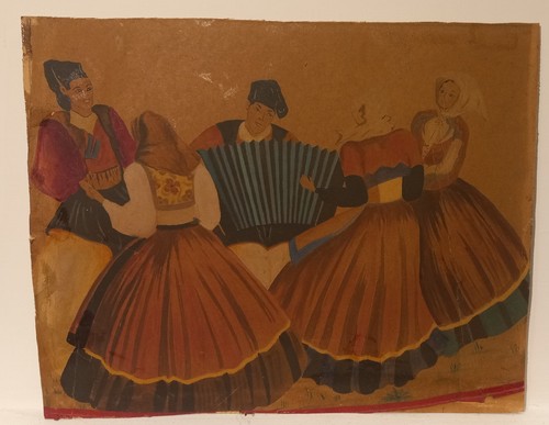 Antico acquerello tempera su - e,