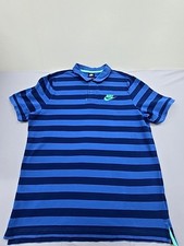Polo Nike da uomo blu a righe