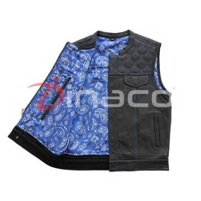 Gilet uomo pelle biker