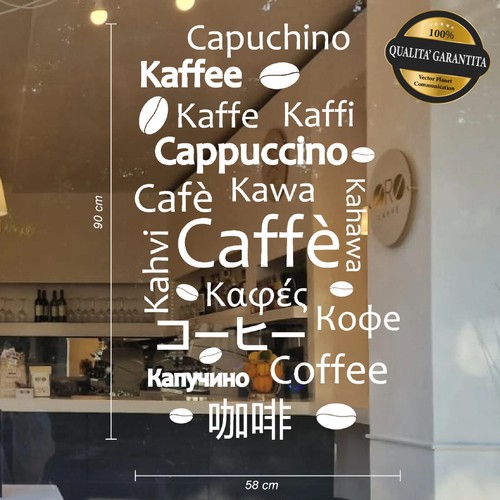 Adesivo vetrine bar caffè - adesivo,