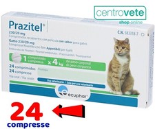 Pra-zitel Gatto 24 cpr → Vermifugo Antiparassitario Parassiti Intestinali Gatti