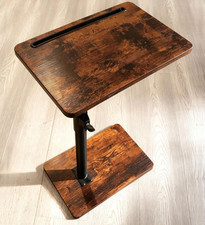 Divano Bracciolo Vassoio Tavolo per Divano - Girevole 360° Altezza Estremità Regolabile per Piccolo 