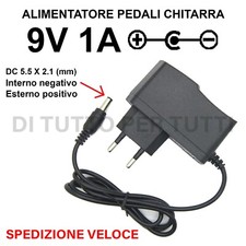 Alimentatore 9v per Pedali Chitarra  Basso 9V - 1A (1000mA) Boss Behringer 