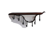 Mensola legno attaccapanni - legno,