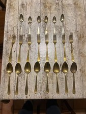 Set di posate in ottone e cucchiaini in alpacca