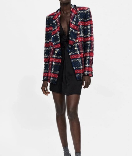 Zara blazer bottoni oro tweed - bottoni,