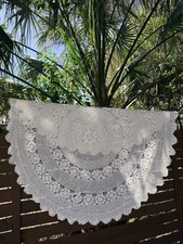 Tovaglia rotonda vintage fatta