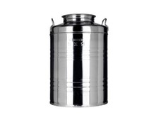FUSTO PER OLIO IN ACCIAIO INOX 18/10 50 LITRI AISI 304 SENZA PRE. RUBINETTO
