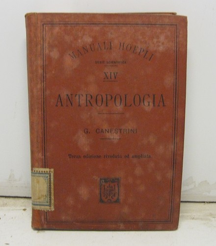 Canestrini antropologia - canestrini, g.,