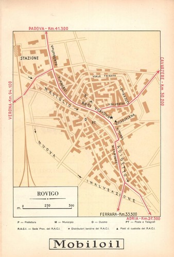 Carta geografica antica rovigo - geografica,