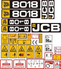 JCB 8018 Set mini decalcomanie