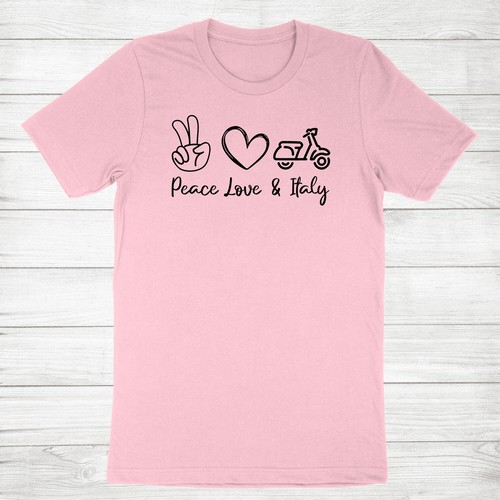 Maglietta peace love italy - peace,