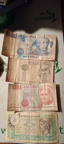 Vecchie banconote italiane - banconote, da