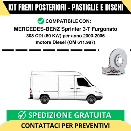 Kit freni posteriori - kit, per