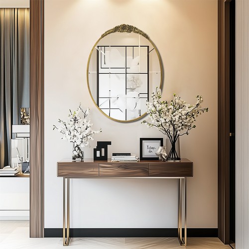 Specchio vintage oro ottone