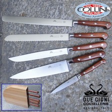 Due Cigni - Ceppo Coltelli da Cucina Forgiati- Pezzi 5