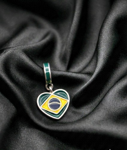 Charm pendentif cœur - pendentif, brésil