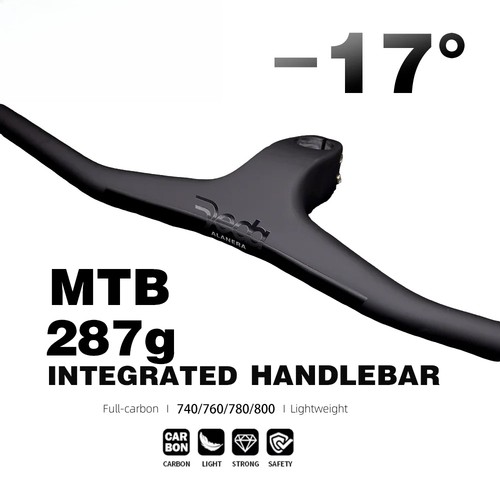Manubrio bici mtb integrato - , in