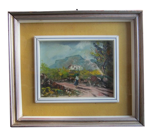 Quadro pittore ponti - olio, su