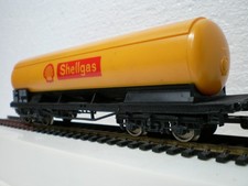 LIMA HO  (416) Carro Cisterna ShellGas-2904-Due Carrelli-Assi Ruote in Metallo