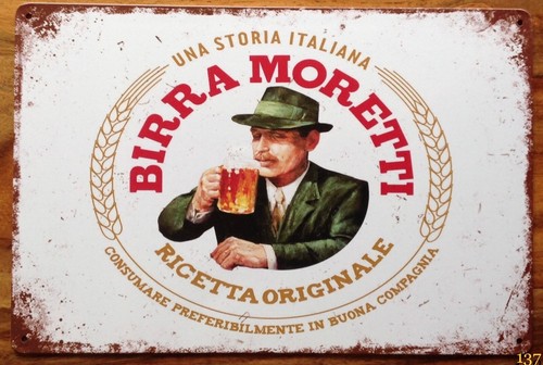 Birra moretti metal sign - moretti,