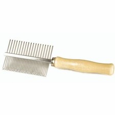 pettine metallo manico legno