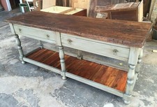 ANTICO TAVOLO BANCONE CUCINA  RIPRODUZIONE SU MISURA   PENISOLA PIANO DA LAVORO