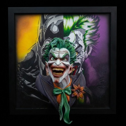 Busto joker resina pintado - joker, a