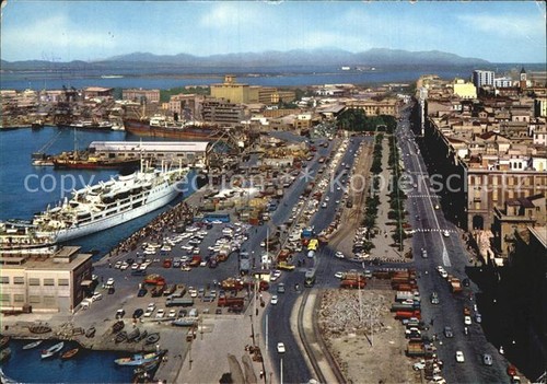 Cagliari panorama del porto - panorama, e