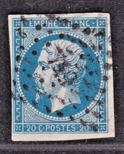 Timbre 1854 france empire - france, n°