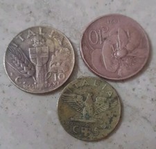  Monete Vittorio Emanuele III Da 5/10/20 Centesimi 1939/1921/1943 0ttime Rare