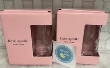 Set/4 bicchieri Kate Spade Lenox Pearl Place senza stelo champagne flauti 2 scatole nuovi