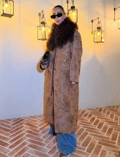 Cappotto lungo ricamato - lungo,