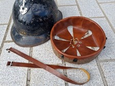 WW2 coiffe d'intérieur+jugulaire casque Adrian mod 1926 CUIR helmet liner t.C-59