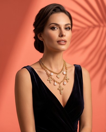 Collana doppio filo - collana, in