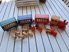 Gioco Giocattolo In Legno Vintage Trenino Unicef 
