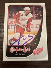 Carta rara firmata 2010-11 O-Pee-Chee Pavel Datsyuk #47 HOF Auto Red Wings!