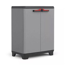 Armadio Basso Keter Stilo 1 Ripiano Regolabile ISTA 6 Grigio - 9723000