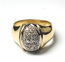 Anello con pavè di diamanti naturali ct 0,76 VVS1 - G in oro massiccio 18k usato