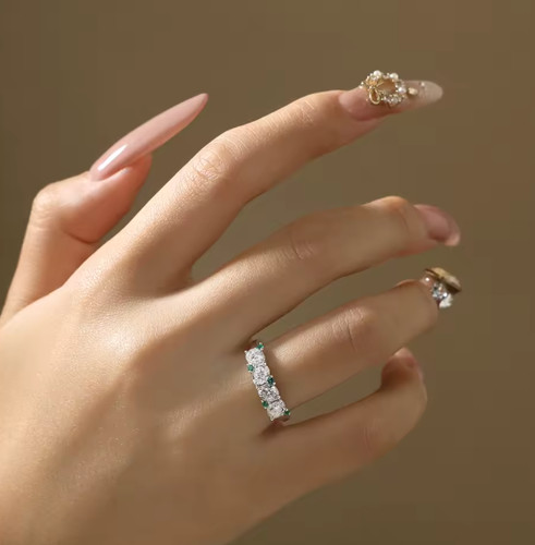 Anello mezza eternità oro - , 18